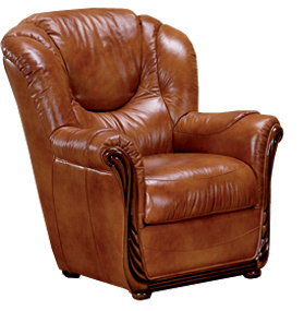 Fauteuil cuir stylisé Lucia