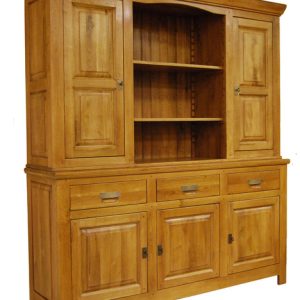 Buffet vaisselier 3 portes chêne Sully