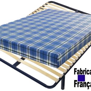 Cadre à lattes 140x190+matelas Maury