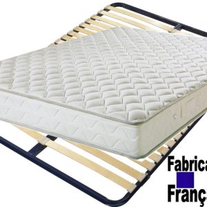 Cadre à lattes 140x190+matelas couchage latex