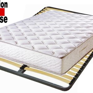 Cadre à lattes 140x200 + matelas polyuréthane