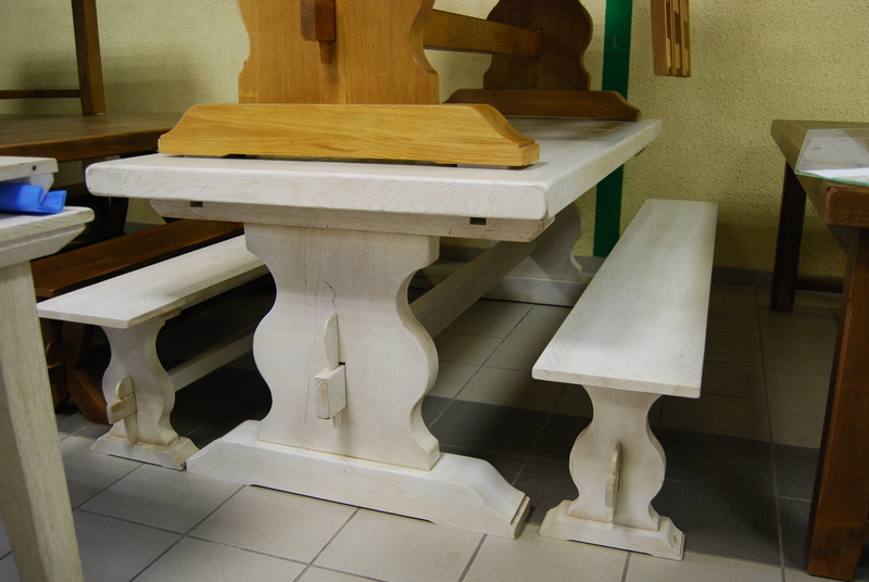 Table monastère 220 + 2 bancs
