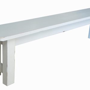 Banc de ferme blanchi
