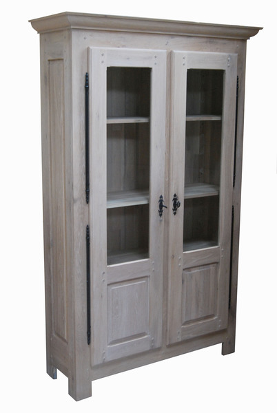 Vitrine 2 portes Cerusé
