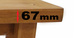 Table pieds en X chêne 180 Sully, vue 4