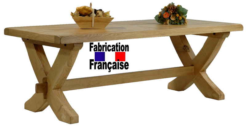 Table chêne pied X 180 Bastide