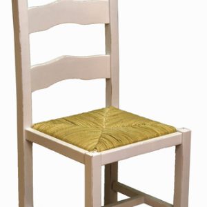 Chaise chêne blanchie Cantal assise paille