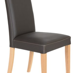 Chaise chêne et croûte de cuir Clermont