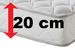 Matelas couchage latex 90x190, vue 3