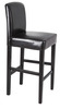 Tabouret touché cuir Vulcania chocolat