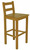 Tabouret bar chêne assise bois Chambord, vue 3