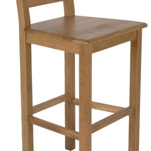 Tabouret bar chêne assise bois Chambord