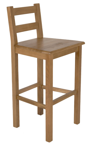 Tabouret bar chêne assise bois Chambord
