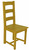 Chaise chêne assise bois Laura, vue 3