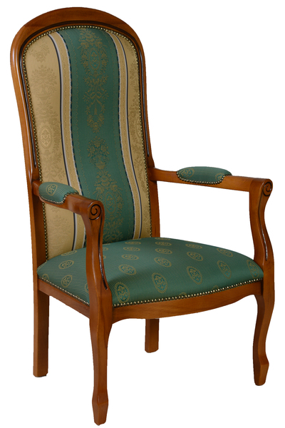 Fauteuil Voltaire vert 42, vue 2