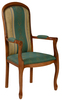 Fauteuil Voltaire vert 53