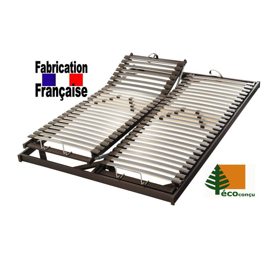 Sommier relaxation manuelle 2x80x200