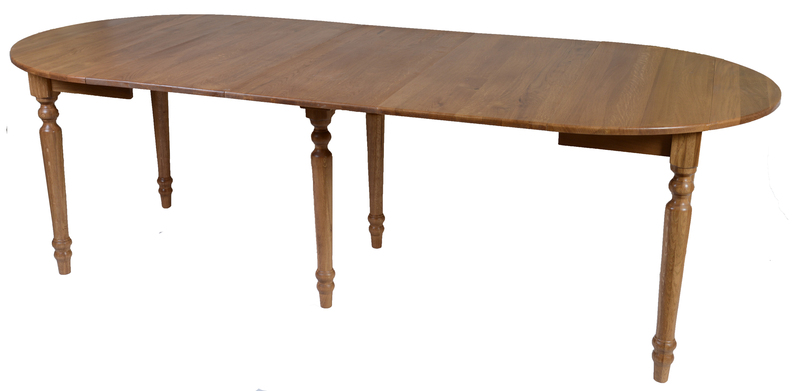 Table ronde 6 pieds 3 allonges Sully