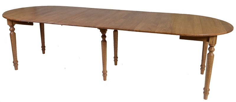 Table ronde 6 pieds 4 allonges Sully