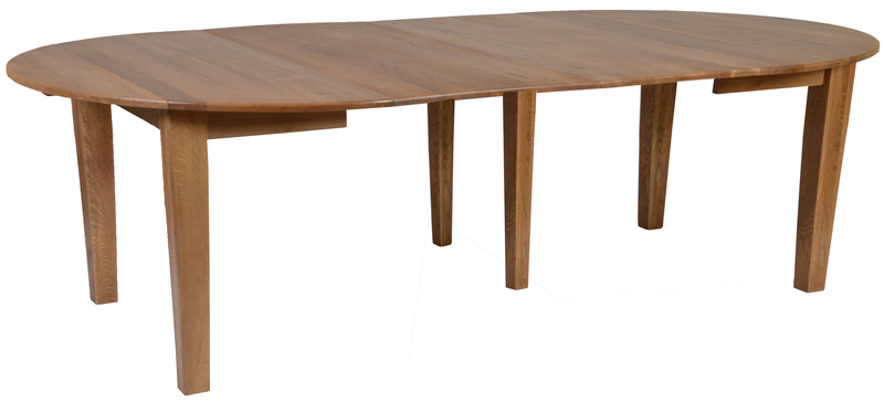 Table chêne 6 pieds fuseaux 4 allonges