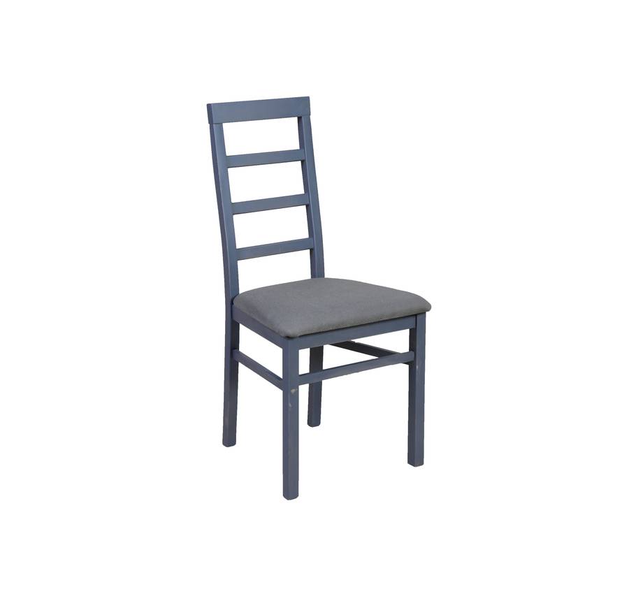 Chaise Conrad hêtre grise assise tissus, vue 2