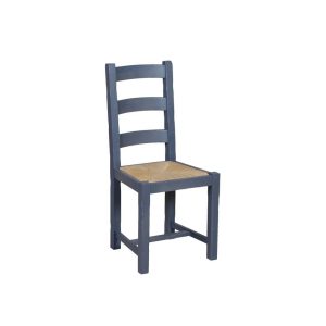 Chaise Laura grise assise paille