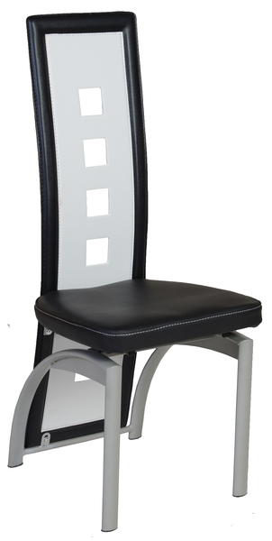 Chaise Boston noir et blanc, vue 2