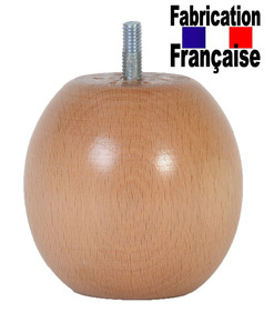Pieds boule 80x80 vernis lot de 4