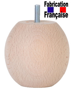 Pieds boule 80x80 brut lot de 4