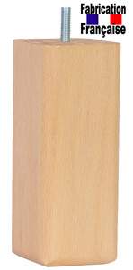 Pieds carrés vernis lot de 4