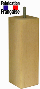 Pieds carrés brut lot de 4