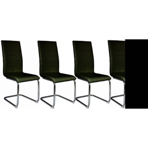 Lot de 4 chaises ICE noire