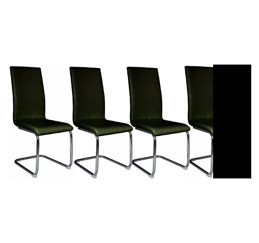 Lot de 4 chaises ICE noire