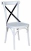 Chaise bistrot croisillon blanche