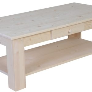 Table basse pin brut