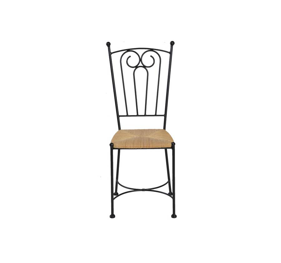 Chaise fer forgé Sully, vue 2