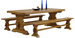 Table monastère chêne 2.20m Bastide, vue 6