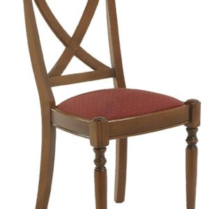 Chaises hêtre Nathalie tissus rouge