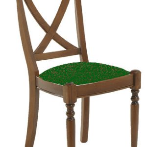 Chaises hêtre Nathalie tissus vert