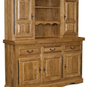 Buffet vaisselier chêne 5 portes Manoir