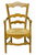 Fauteuil hêtre massif assise seigle Nonna, vue 6