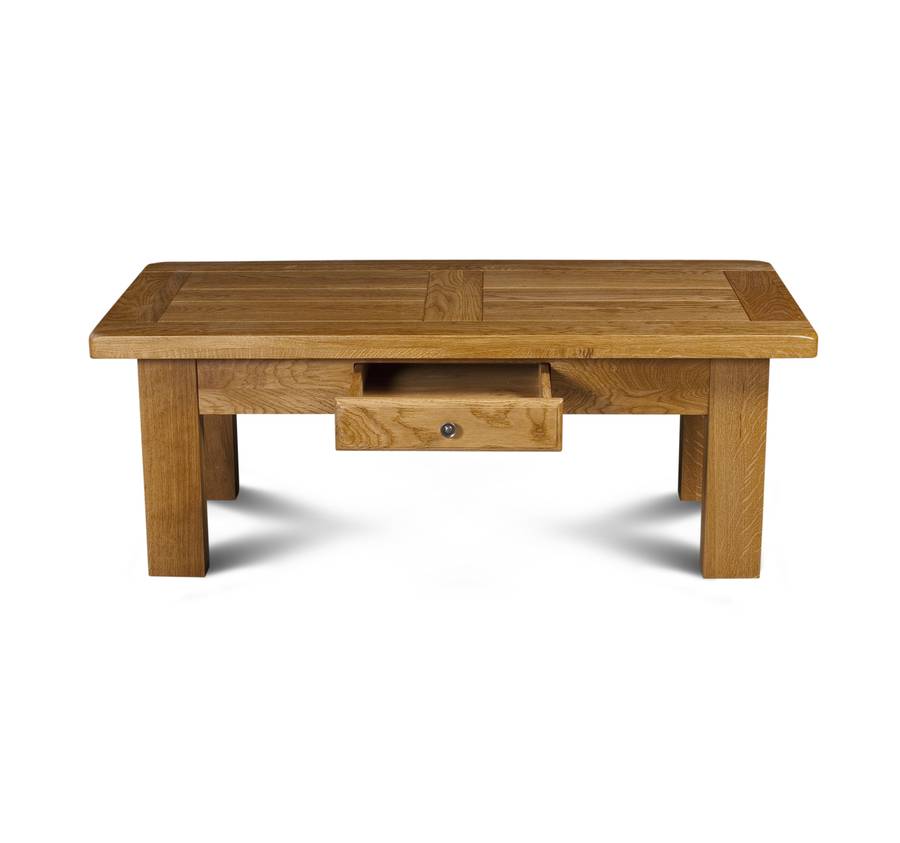 Table basse rustique chêne Manoir, vue 2