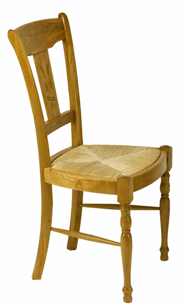 Chaises chêne dossier sculpté Epis