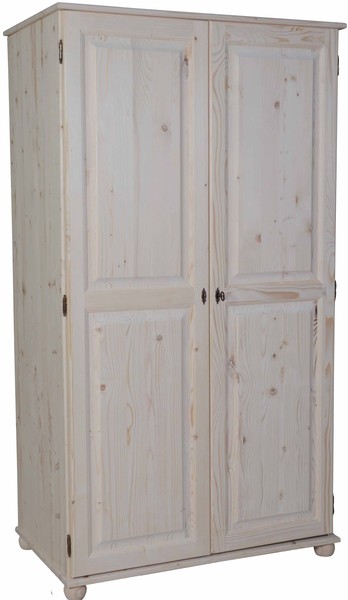 Armoire 2 portes pin brut