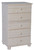 Chiffonnier 5 tiroirs pin brut, vue 3