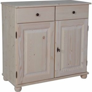 Buffet 2 portes pin brut