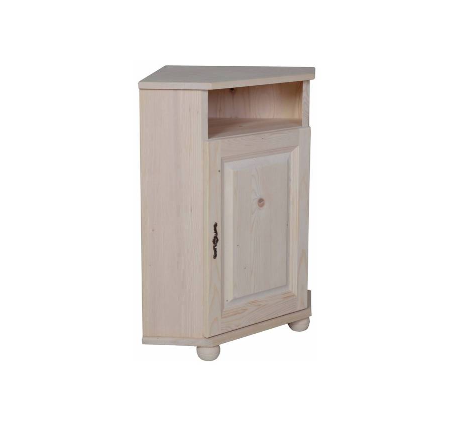 Meuble d'angle pin brut, vue 2