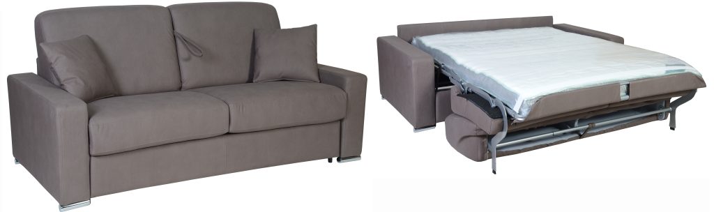 Canapé lit convertible Turin type Rapido couchage Bultex